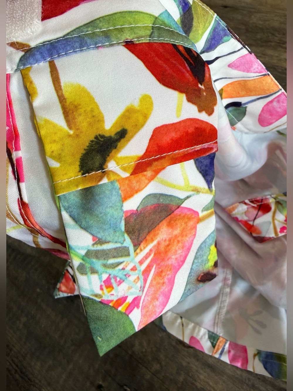 Rip Skirt Hawaii Size Medium Wildflower Watercolor Wrap Skirt Length 2 Vacation - Picture 9 of 12